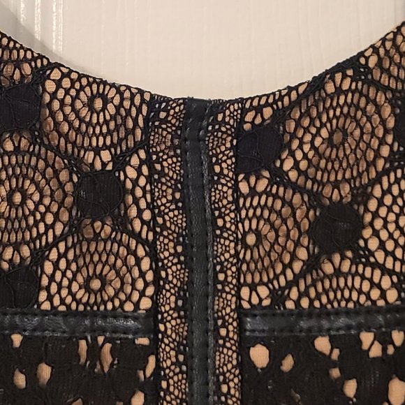 Anthropologie Heartloom Fitted Black Lace Dress ~ Size Large - Picture 3 of 9